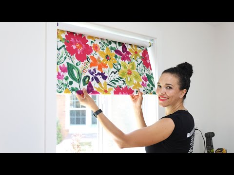 How to Make Roller Shades with Blackout Fabric for Windows! -  Thrift Diving