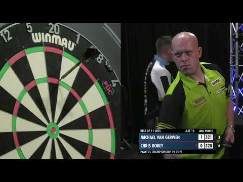 NINE-DARTER! Michael van Gerwen v Chris Dobey! 2023 Players Championship 24.