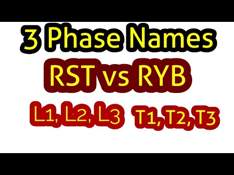 3 Phase Name RST vs RYB vs UVW vs XYZ vs ABC vs L1 L2 L3 vs T1 T2 T3 @AsadElectrical